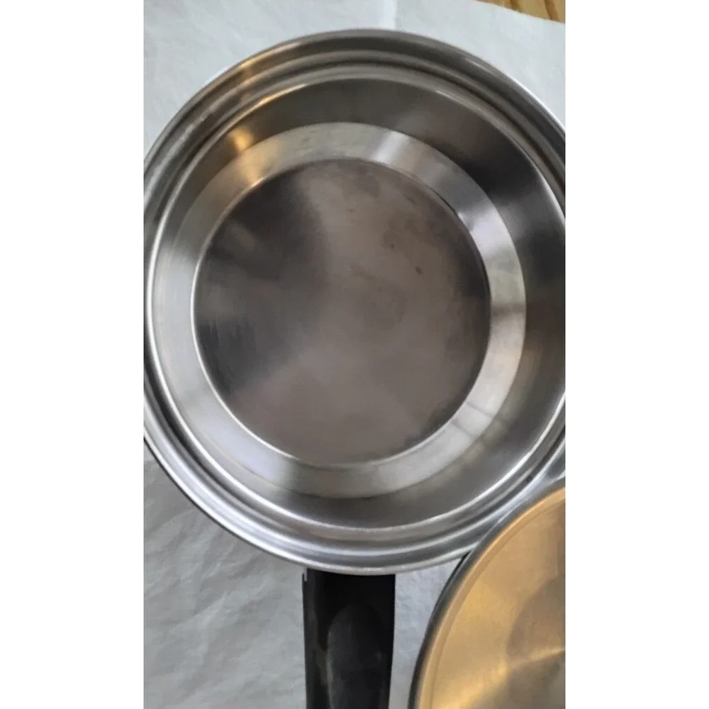 Lustre Craft VTG 1 Qt Sauce Fry Pan Skillet 18-8 Stainless Steel 3 Ply 7